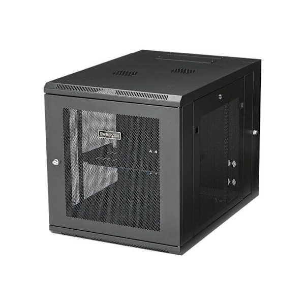 StarTech.com 12U väggfäste serverställ med gångjärn för serverskåp Upp till 81,2 cm djup Nätverksskåp...