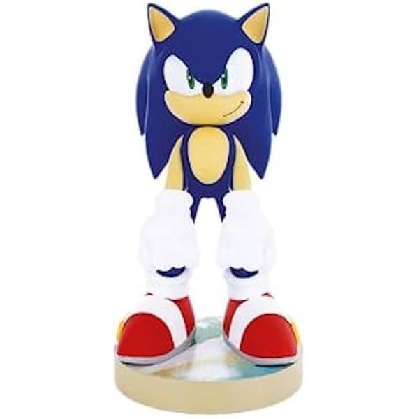 Modern Sonic Gaming Figur - CABLEGUYS - Styrenhet/smartphonehållare - 20 cm - Blå blå