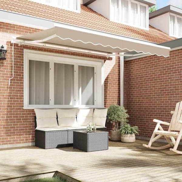 vidaXL Ersättningsduk för markis Beige 280 x 245 cm Polyester 42000558
