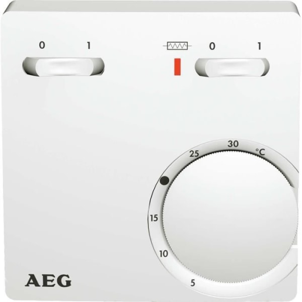 AEG Termostat temperaturregulator, 2 punkter, ytmontering, temperaturjustering från 5 till