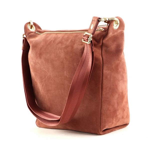 Axelväska - MANDARINA DUCK - Mellow Velvet Crossover - Kalvskinn - Terrakotta - 28x29x11cm terrakotta