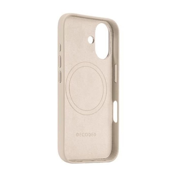 MagSafe-kompatibelt stötsäkert läderfodral för iPhone 16 - AVKODAD - Beige - Elegant och hållbart Beige