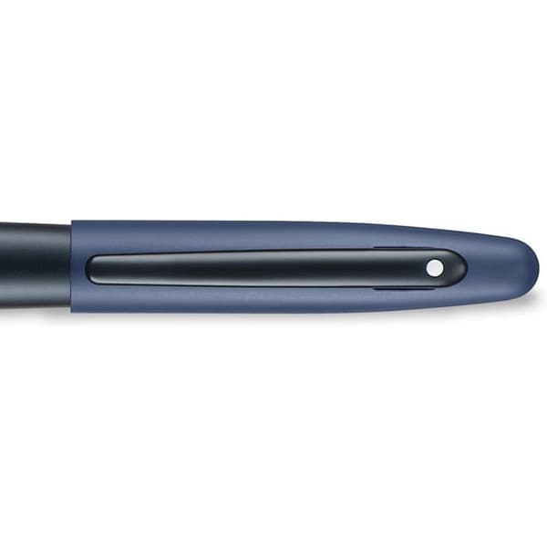 Sheaffer VFM E9429 blå matt bläckpenna med svarta kanter - Fin spets blå