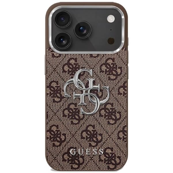 Coque Guess Hardcase Big 4G Classic Logo för iPhone 17 - Brun Brun