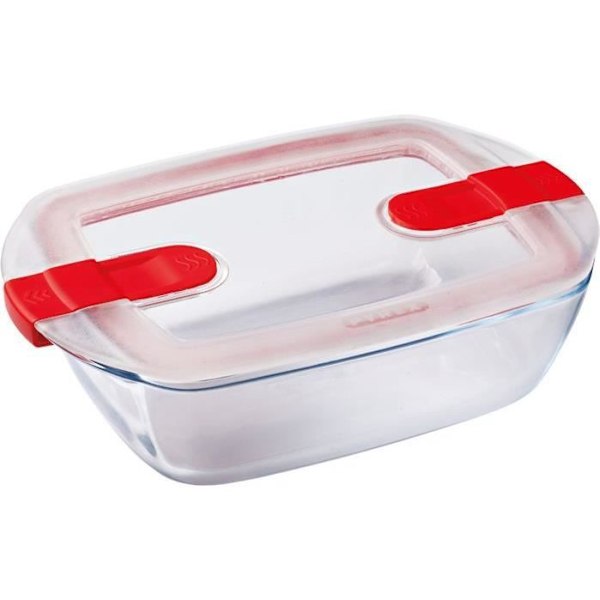 Rektangulär låda med lock - PYREX - 1451024 - 23 x 15 cm - 1,1 L - Cook & Heat - Bas i borosilikatglas