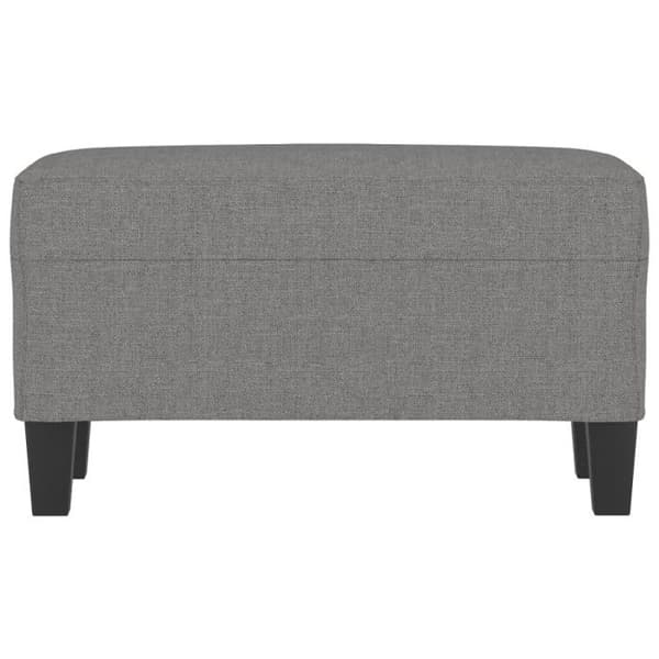 Bänk - Mörkgrå - 70x35x41 cm - 100% polyester - Modern design mörkgrå