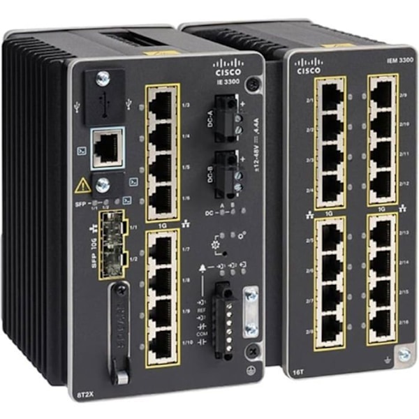 Switch - CISCO - IE-3300-8P2S-E - PoE - 8 portar Ethernet - Rackbar