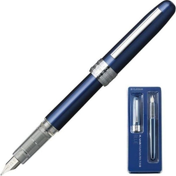 Stylo - pennset - påfyllning Platinum - PLA-PGB1000-56F-PACK - Platine Plaisir blåfärgade bläckpenna