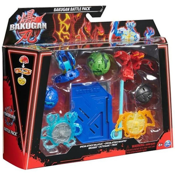 BAKUGAN - Battle Pack - 3 Bakugan + 2 Bakugan Special Attack Flerfärgad