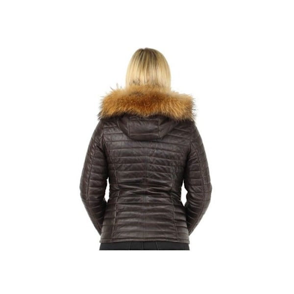 Doudoune Oakwood Happy i läder ref cco43970 Choklad kastanj S