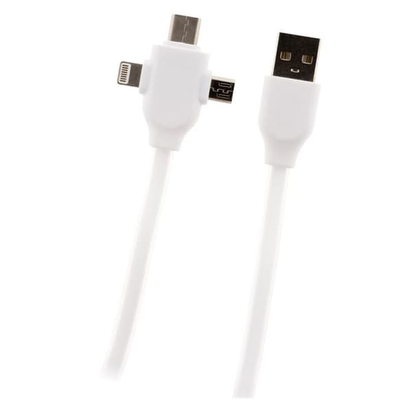 Universell USB-C, Micro USB och Lightning-kabel - Zenitech