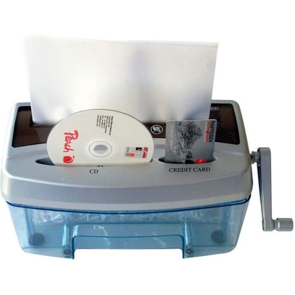 Peach PS300-21, Cross fragmentering, 21 cm, 4 L, Hemmakontor-Personligt, P-4, Svart, Blå, Grå