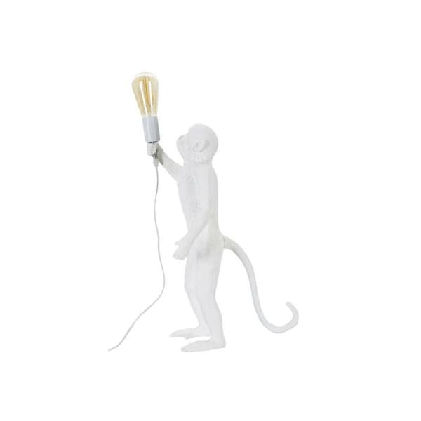Bordslampa i resin "Apa" 55cm Vit vit