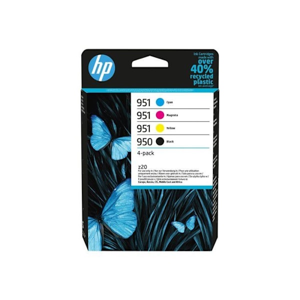 HP 950 svart bläckpatronpaket + HP 951 cyan, magenta och gul bläckpatron