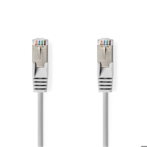 NEDIS CCGL85220GY20 Cat 6 nätverkskabel - 2,00 m - Dubbelskärmad S/FTP Gigabit - RJ45 hane - Grå PVC