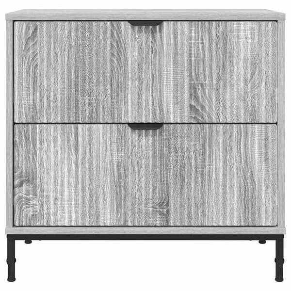 vidaXL Sängbord Sonoma grå 63,5 x 36 x 61 cm Ingenjörsträ 883470