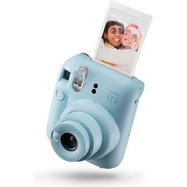 FUJIFILM Instax Mini 12 Instant Camera i pastellblått, ljusa bilder med automatisk exponering, perfekt för stora bilder