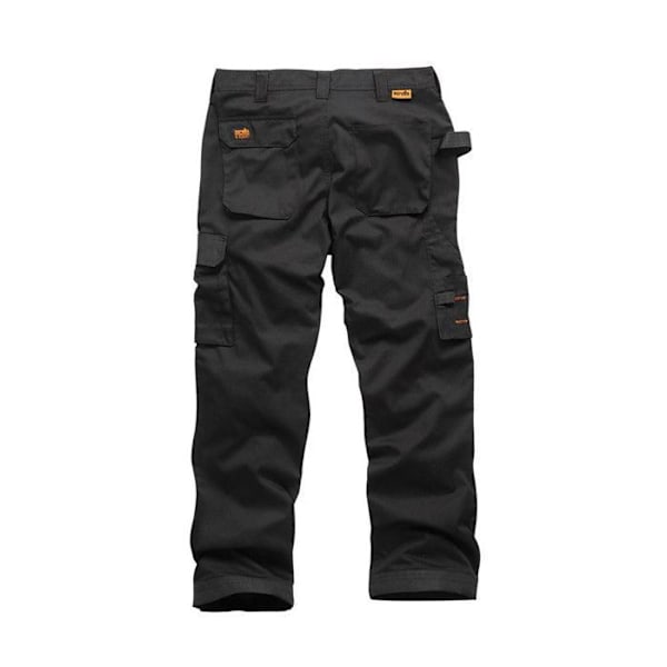 Arbetsbyxor - Scruffs - Worker - Svart - Lätt tyg - Förstärkta fickor Svart 34