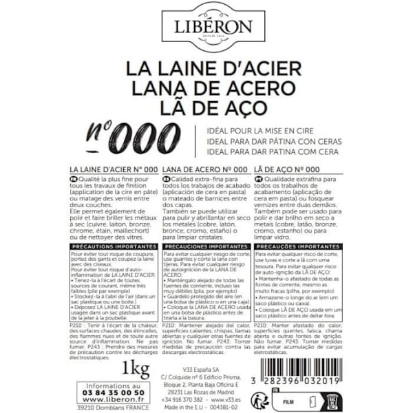 Libéron Stålull N000 - Vaxbehandling - 1kg