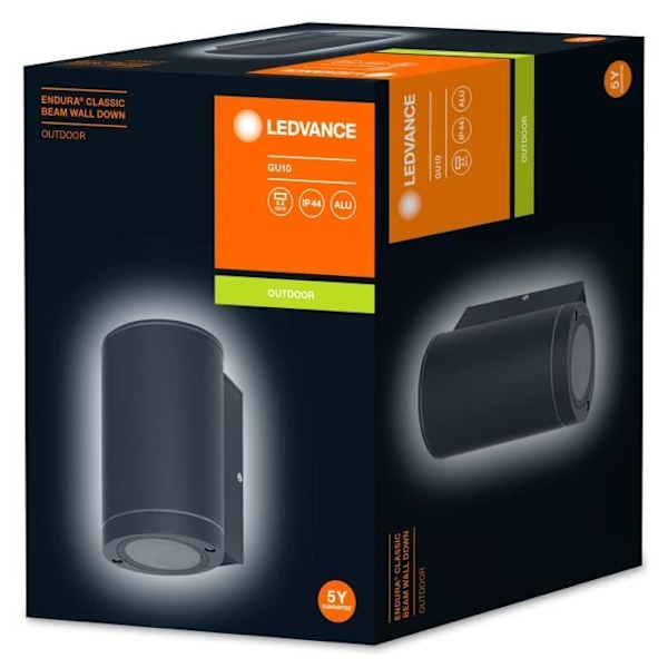 LED vägglampa - LEDVANDED - GU10 - Vit - Utomhus - Framtida design Vit