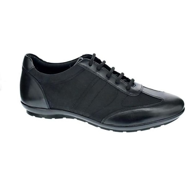 Geox Symbol Läder Sneaker - Herr - Svart - Platta snören - Exceptionell komfort Svart 44