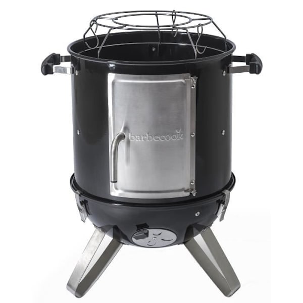 Smoker - BARBECOOK - Oskar S - Emaljerat stål - Varm- och kallrökning Svart