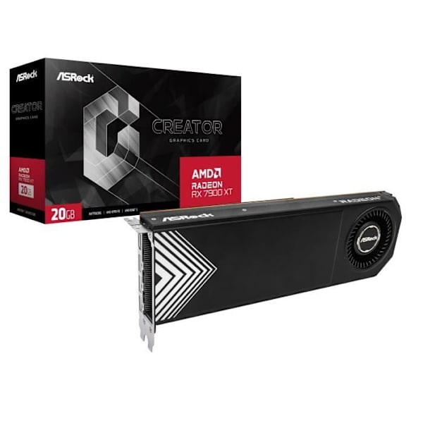 AMD Radeon RX 7900 XT Creator 20GB grafikkort med 20GB minneskapacitet och exceptionell prestanda.