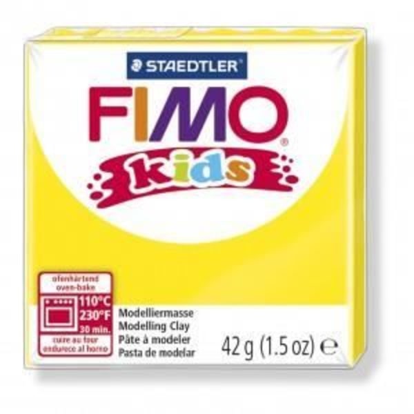 Barns Fimo Paste - Fimo Kids Yellow - FIMO Brand - För barn från 8 år - 42g