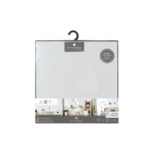 Set med 4 kvadratiska självhäftande speglar 20X20 Pengar