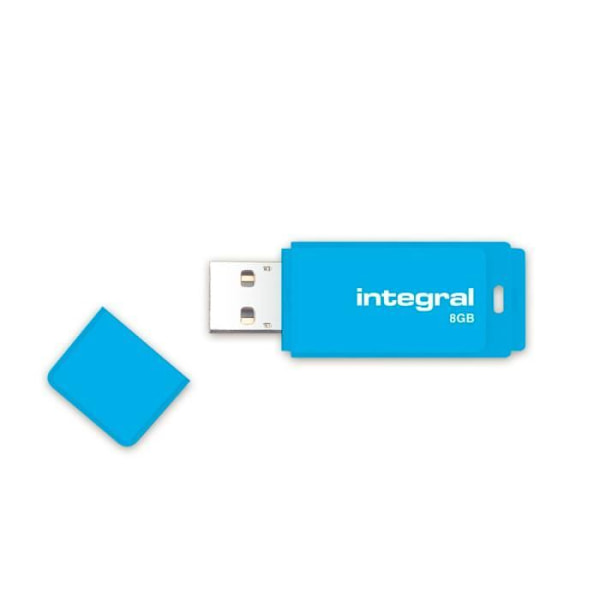 Inbyggd USB-nyckel Neon 8GB Blå Blå