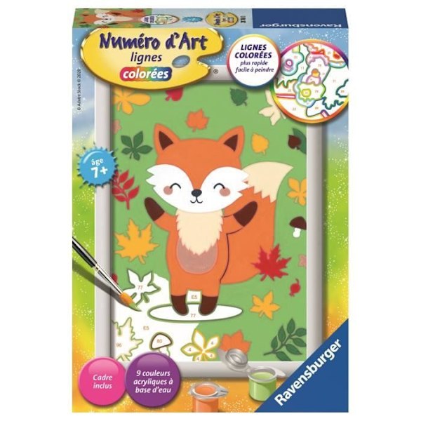 Komplett målarsats - Småformat - Fox - Ravensburger - För barn från 7 år och uppåt