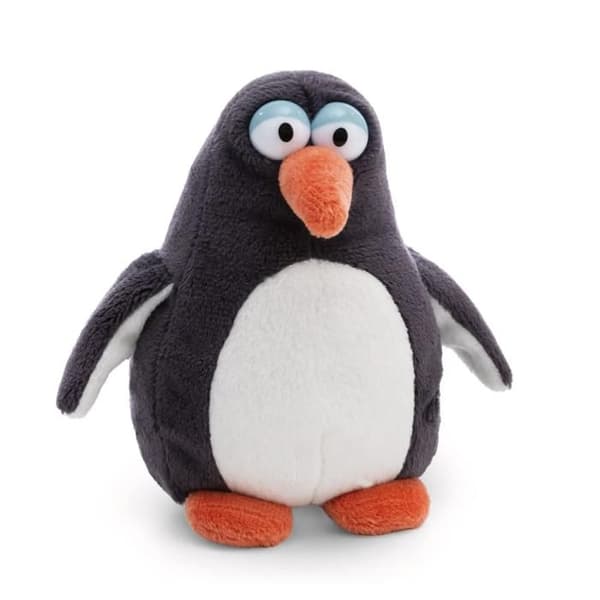 Sittande pingvinplush Nici Jorge Thunder - Grå - 30 cm grå/orange