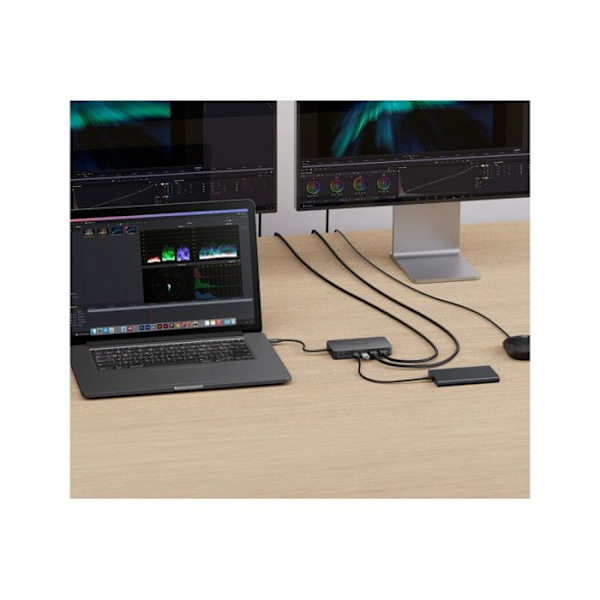 Adaptör och omvandlare Hyper HUB USB C 7 I 1 DUBBEL HDMI 4K HD70002GL