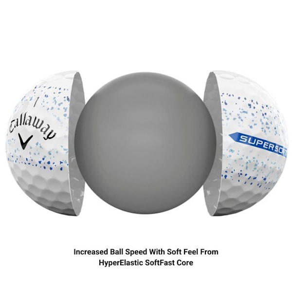 Callaway golfboll - 642836012 - Golf BL CG SUPERSFT 23 BLU Splatter 12B PK