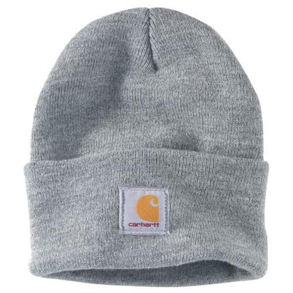 Mössa - CARHARTT - KLOCKHATT - Ljusgrå - Dubbel tjocklek - Vikbar mudd Ljusgrått