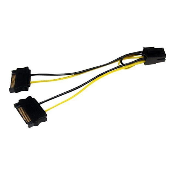 Strömkabel SATA till PCIe 6 pin - STARTECH - 15 cm - Strömadapter för grafikkort