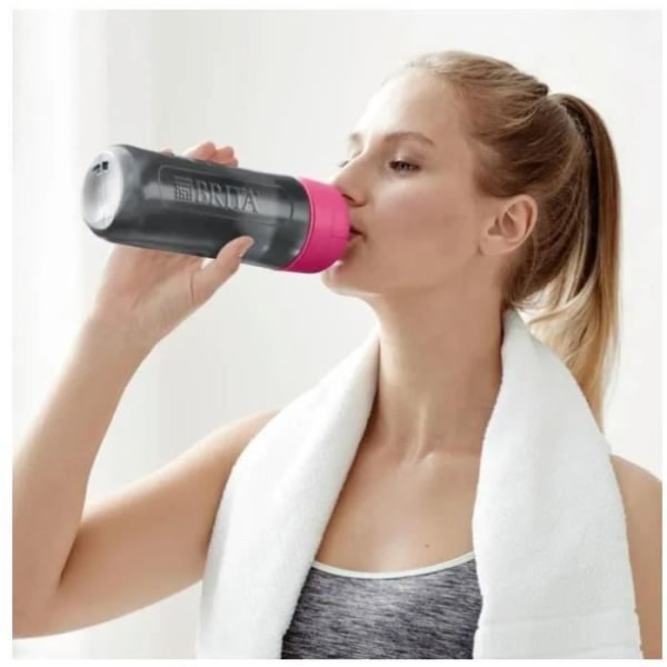 Filterflaska - BRITA - Aktiv - 0,6L - MicroDisc-filter - Rosa färg rosa