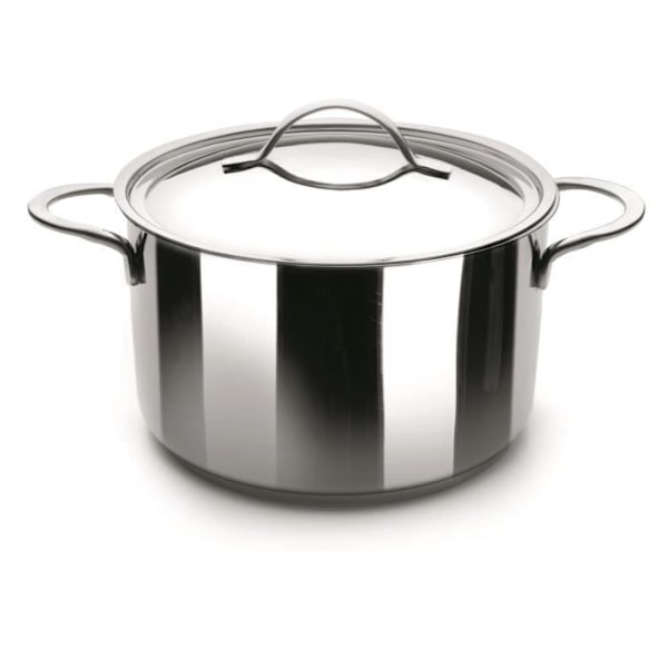 IBILI Noah kokgryta 24 cm - 18/10 rostfritt stål - Alla värmekällor inklusive induktion
