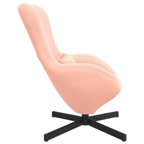 Fåtölj - Äggstol - Bouclétyg - Rosa - Modernt design Ros