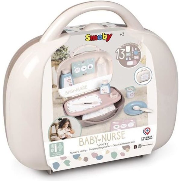 Vanity Baby Nurse - SMOBY - BN VANITY - 13 tillbehör ingår - Flerfärgad - Blandat - Barn Flerfärgad