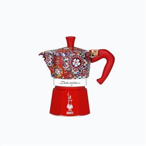 Bialetti italiensk kaffebryggare Moka Express 0005327 3 koppar D och G Röd - 8006363038485