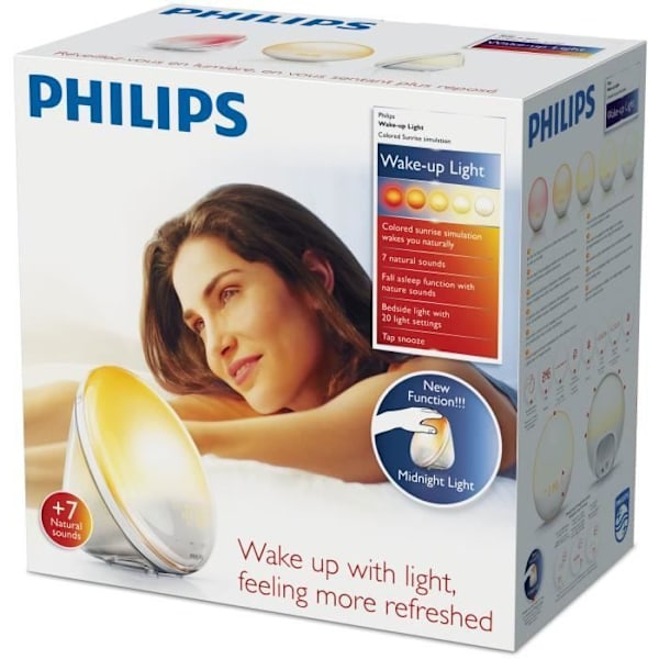 Philips HF3532-01, Väckningsljus, 300 lux, LED, 1 glödlampa(r), Ambience, 40 min