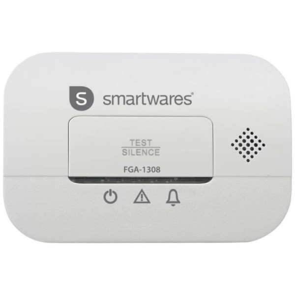 Batteridriven Smartwares FGA-13081 gasdetektor Kolmonoxidgas upptäckt