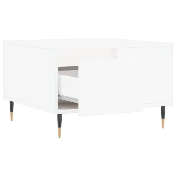 vidaXL Soffbord Vit 55x55x36,5 cm Konstruerat trä 830748