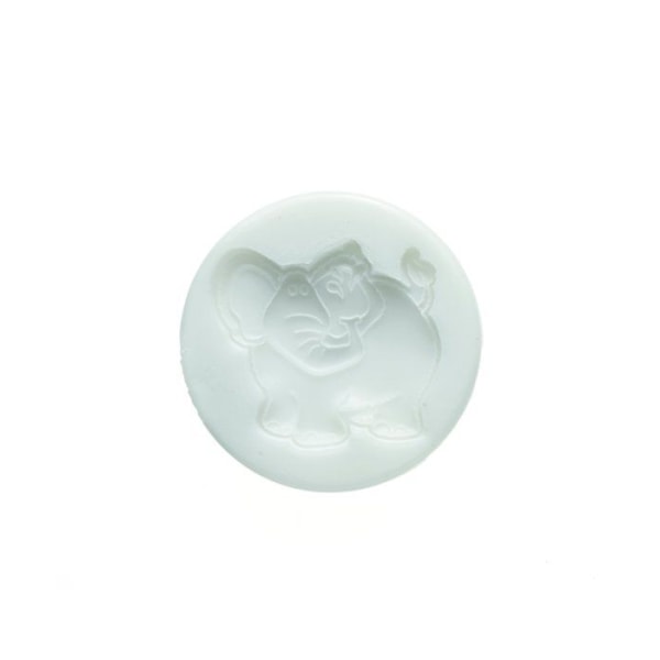 Tårtform - konditorivaror Silikomart - 71.356.00.0096 - Sugar Paste Form SLK256 Elephant Silicone White