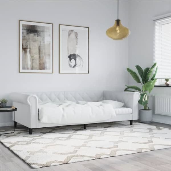 vidaXL Dagbädd vit 100x200 cm konstläder 354231