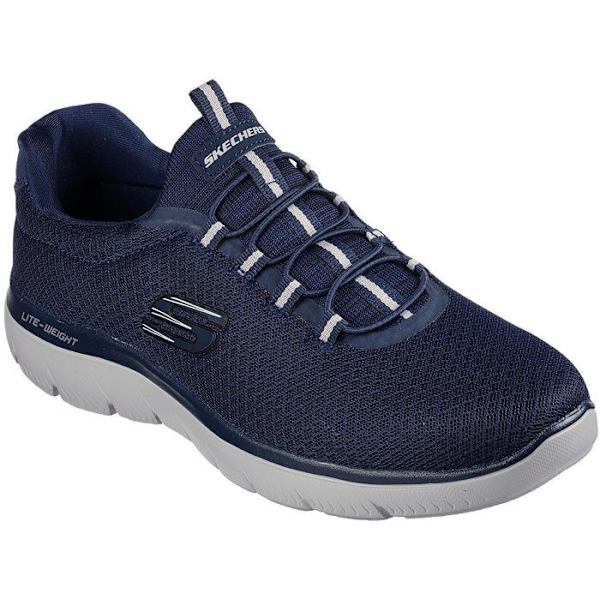 Skechers Summits Syntetisk promenadsko för män Blå 43