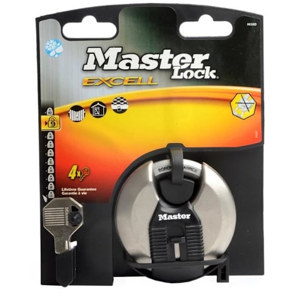 Master Lock Excell 80mm Disc Hänglås i rostfritt stål M50EURD