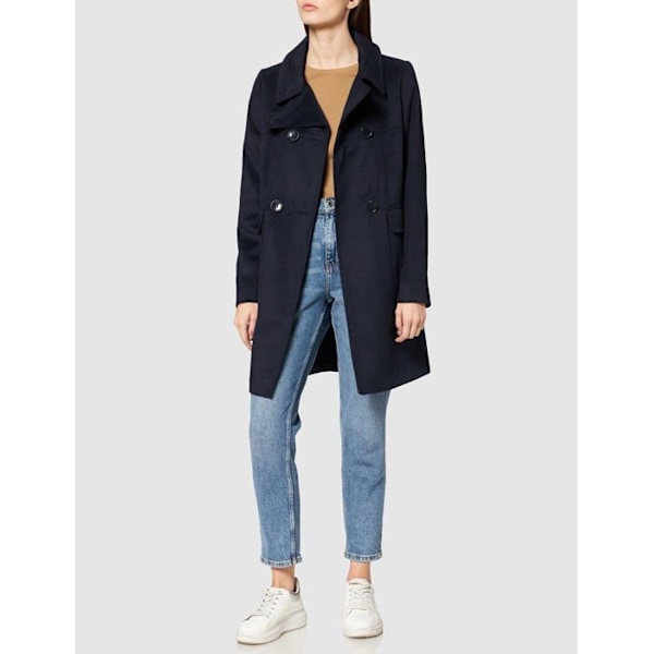 Kappa - peacoat - överrock Taifun - 850028-11603 - Pälsrock ullkappa dam Mörk lagunblå 44