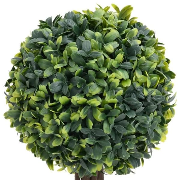 vidaXL Konstgjorda buxbomsväxter 2 st med bollkrukor Grön 33 cm